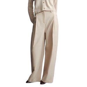 TWP Wide Leg Pants Light Khaki Green St Pleat Front Size 10